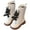 White, variant on Girls Knee High Boots Lace up Mid Calf Riding Combat Boots Side Zipper Punk Goth Kids Winter Booties Shoes Black