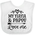 thumbnail image 3 of Inktastic Yiayia and Papou Love Me Granddaughter Girls Baby Bib, 3 of 4