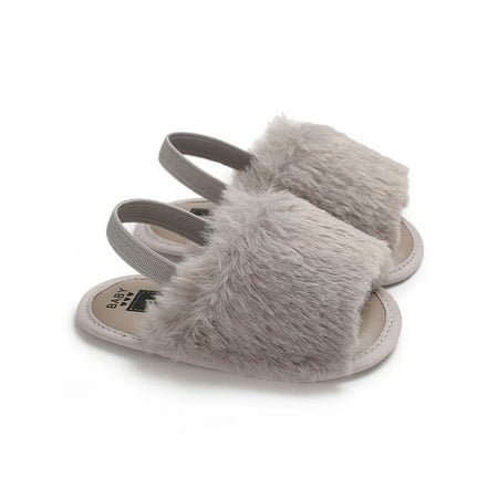 

Hirigin Newborn Toddler Girl Fur Sneakers Baby Girl Summer Shoes Soft Sandals