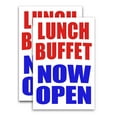 thumbnail image 1 of Lunch Buffet Now Open (24" X 36") Vinyl Decal Only (Pack of 2) |Sign|Sticker|Poster, 1 of 4