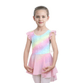 thumbnail image 4 of Yuyuekeji Girls Dance Ballet Leotards,Kids Ruffle Sleeve Tutu Skirted Dress 4-11 T, 4 of 6