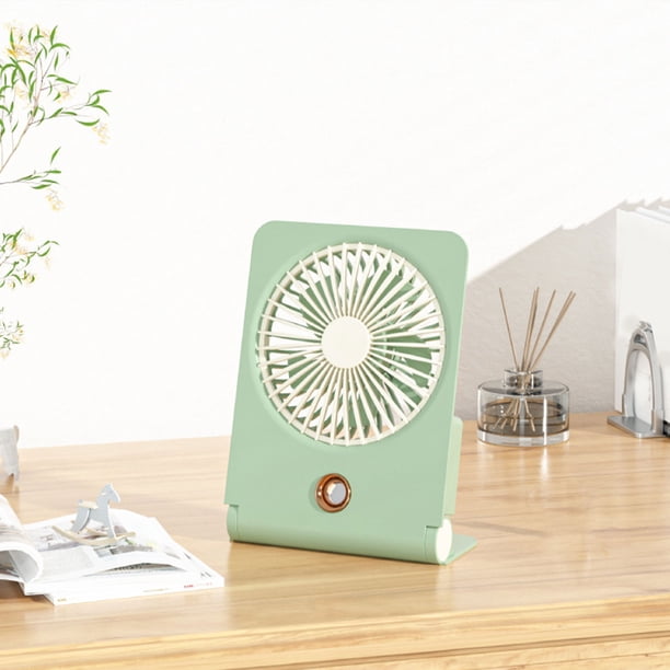 Ventilador de pared y escritorio recargable por USB con humidificador | 3 velocidades ajustables, batería de 2400 mAh, ventilador portátil para el hogar, la oficina, la cocina y el exterior
