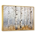 thumbnail image 2 of Designart "Birch Trees: Minimalist Scenery I" Tree Birch Floater Framed Canvas Wall Art, 2 of 5