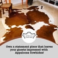 thumbnail image 4 of Chromatic Brown And White Cowhide Rug, 6x7 ft, Genuine Leather, Natural Cowhide for Modern & Rustic Decor, 4 of 6