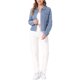 thumbnail image 2 of Chaqueta de mezclilla casual de mujer INSPIRE CHIC, con botones, mangas largas, textura lavada, talla XL, azul claro, 2 of 6