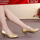 thumbnail image 3 of Zapatos de baile latino para mujer, tacones bajos cuadrados, zapatos de baile moderno, cuero, resistentes a los olores, resistentes al desgaste, absorbentes del sudor, 3 of 5