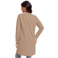 thumbnail image 6 of Women's Open Front Coatigan Sweater Long Sleeve Casual Knit Lapel Cardigan Coat with Pockets, 6 of 7