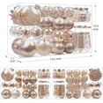 thumbnail image 3 of 86PCS Christmas Tree Ornaments Clear Set,Shatterproof and Clear Plastic Baubles for Xmas Tree Decor, Holiday Wedding Party Decoration,Champagne, 3 of 3