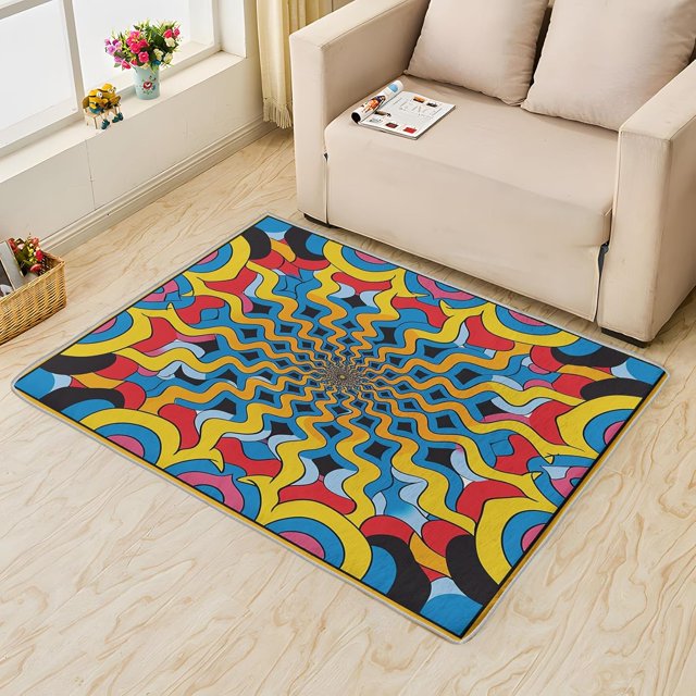 Geometric Boho Area Rug 6x9,Rugs for Bedroom Living Room, Modern Geometric Area Rug, Geometric Tribal Rug, Large Fluffy Area Rug for Living Room Bedroom Balcony Indoor Carpets Decorations Easy Clean
