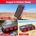 thumbnail image 5 of Power Bank Wireless Charger 68800mAh Built in Hand Crank and 4 Cables 15W Fast Charging Power Bank 7 Outputs & 4 Inputs Solar Portable Charger, SOS/Strobe/Strong Flashlights, Compass(Red), 5 of 8
