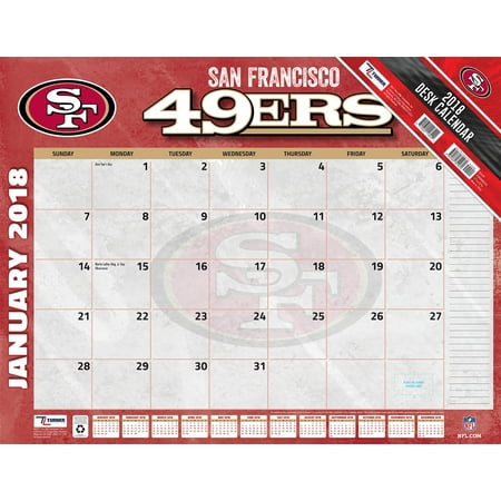 Turner Sports San Francisco 49ers 2018 22x17 Desk Calendar Walmart Com