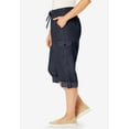 thumbnail image 3 of Woman Within Plus Size Petite Convertible Length Cargo Capri/Bermuda, 3 of 6