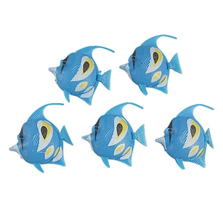 - Unique Bargains 10 Pcs Aquarium White Mouth Blue Floating Fish Decoration