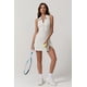 thumbnail image 4 of Vestido de tenis QINSEN con cuello en polo y pantalones cortos para mujer, color blanco, talla M, 4 of 6