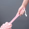 thumbnail image 6 of Bath Body Brush Long Handle Shower Scrubber with Soft Sponge Mesh Pouf Loofah Back Scrubber for Exfoliating Skin Rejuvenation and Bathroom Spa, 6 of 6