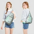 thumbnail image 4 of Floral Bone Sling Backpack - Whimsical Dog Lover Design, Fashionable Crossbody Pack for Travel, 4 of 4