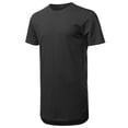 thumbnail image 1 of FashionOutfit Men's Solid Short Sleeves Basic Long-Line Side Slit T-Shirt, 1 of 1