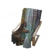 thumbnail image 4 of East Soft Flannel Fleece Throw Blanket, Old Chinese Suburbs Lake Canal with Wood Boats Foggy Eastern Rural Scene Art, Cozy Plush for Indoor and Outdoor Use, 50" x 60", Multicolor, by Ambesonne, 4 of 6