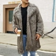 thumbnail image 5 of Frostluinai Men's Faux Fur Winter Coats Oversized Notck Lapel Collar Warm Jackets Fluffy Open Front Long Sherpa Jackets Fuzzy Outerwear, 5 of 9