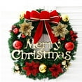thumbnail image 1 of Corona De Navidad Con Lazo Rojo, 1 of 5