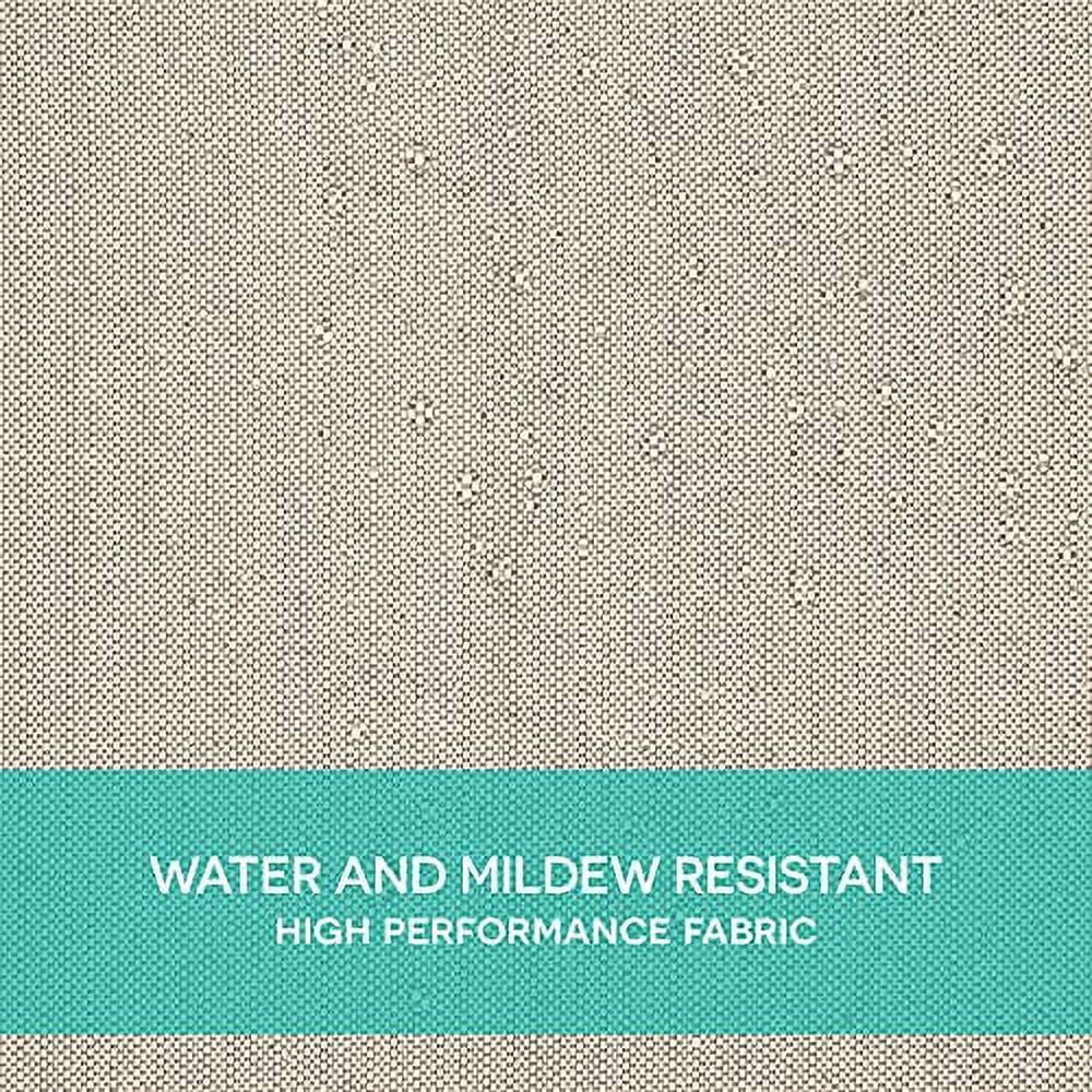 Exclusive Home Curtains Biscayne Indoor/Outdoor Two Tone Textured Grommet Top Curtain Panel Pair, 54x63, Sand