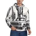 thumbnail image 2 of Sikiie Vintage Cactus Pickup Men's Hoodie, Essentials Hoodie, Sweatshirt, Pullover Hooded Sweatshirt for Men-Small, 2 of 7
