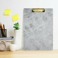 thumbnail image 5 of FMSHPON Grey Marble Clipboard Hardboard Wood Nursing Clip Board and Pull for Standard A4 Letter 13x9 inches, 5 of 7