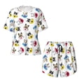 thumbnail image 4 of Lsque French Bulldog With Coffee Cup Women's Short-Sleeved Pajama Set - 2 Piece Soft and Lightweight Sleepwear Set-4X-Large, 4 of 9
