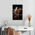 thumbnail image 2 of Elephant Stock Whiskey Glass Reflection Wall Art - Vertical Multi Panel Canvas - Living Room Wall Decor - Food And Drink Multi Panel - Black And Orange Decor - 14" x 23", 2 of 4