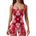 thumbnail image 1 of 2DXuixsh Combinaison Femme Mode Printemps Été Imprimée Taille Haute Serrée Sport Décontracté Short (1) Salopettes Classiques pour Femmes Rouge Taille TTG, 1 of 3