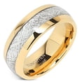 thumbnail image 4 of Anillo de oro de imitación de meteorito con ranuras de acero de tungsteno de 6/8 mm de ancho para hombre y mujer de 5 a 15 piezas, joyería europea y americana, 4 of 6