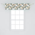 thumbnail image 2 of Ambesonne Hibiscus Window Valance, Summer Vibes Exotic Pointy Petal Flowers Pattern, Curtain Valance for Kitchen Bedroom Decor with Rod Pocket, 54" X 12", Laurel Green Cream, 2 of 3