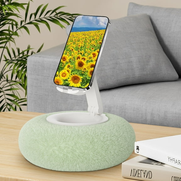 Up to 65% off! Phone Holders Furry Bowl Phone Universal Adjustable Rotating Stand Tablet Pillow Phone Stand（Short)