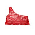 thumbnail image 2 of Haitryli Kids Girls One Shoulder Sequins Hip Hop Jazz Ballet Dance Tank Crop Tops Vest Performance Shirt Dancewear Red 8, 2 of 5