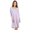 thumbnail image 3 of Casual Nights Women's Square Neck Long Sleeve Floral Nightgown, 3 of 5