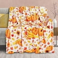 thumbnail image 6 of Cadorn Pumpkin Sunflower Printed Throw Blanket - Cozy Autumn Fall Home Decor Lightweight Travel Nap Quilt for Indoor Outdoor Use, 6 of 8