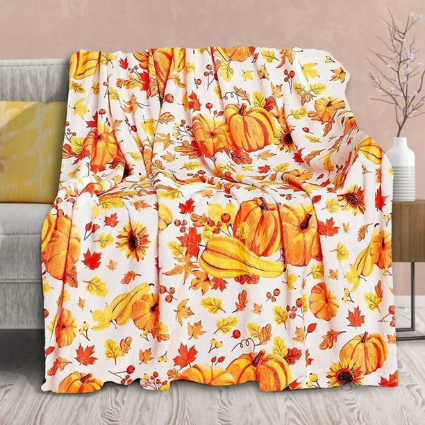 Hogar y cocina, Ropa de cama, Mantas y plaids, Regalos para mujeres, Manta con estampado de calabaza y girasol, Manta para la siesta, Edredón portátil de viaje, Manta de lana