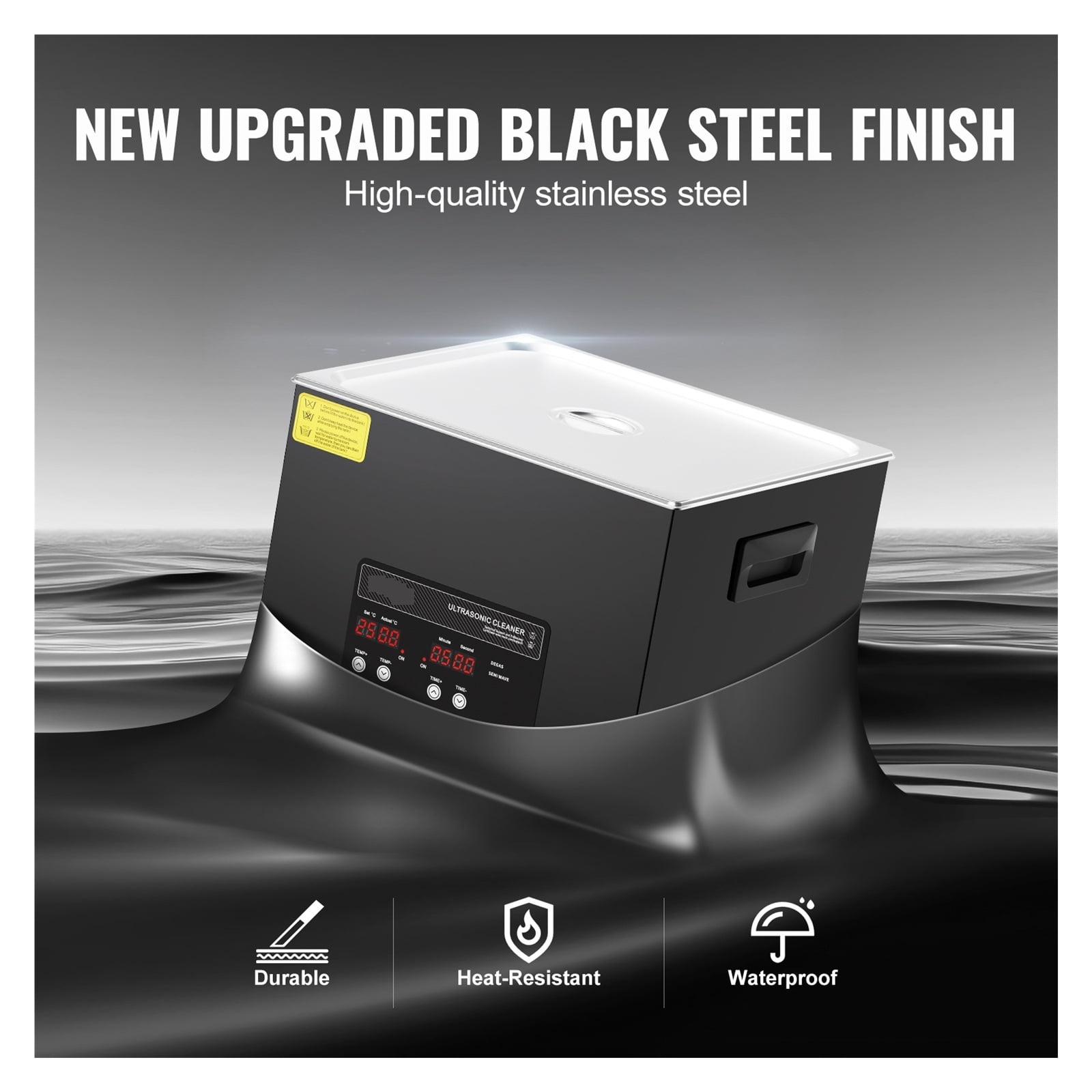 15L Ultrasonic Cleaner Timer & Heater, 360W 40kHz Digital Ultrasonic Cleaning Machine