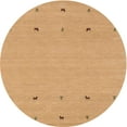 thumbnail image 1 of Ahgly Company Machine Washable Indoor Round Contemporary Orange Area Rugs, 3' Round, 1 of 7