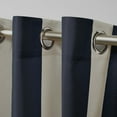 thumbnail image 4 of Exclusive Home Canopy Stripe Indoor Outdoor Grommet Top Curtain Panel Pair, 54"x108", Kiwi Sand, 4 of 8