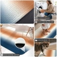 thumbnail image 4 of 5.25'x6.56' Area Rug for Living Room, Navy Blue Burnt Orange Ombre Non Slip Soft Rugs for Bedroom Dining Room, Washable Low Pile Rugs Kitchen Nursery Floor Mat Throw Carpet Modern Gradient Abstract, 4 of 9