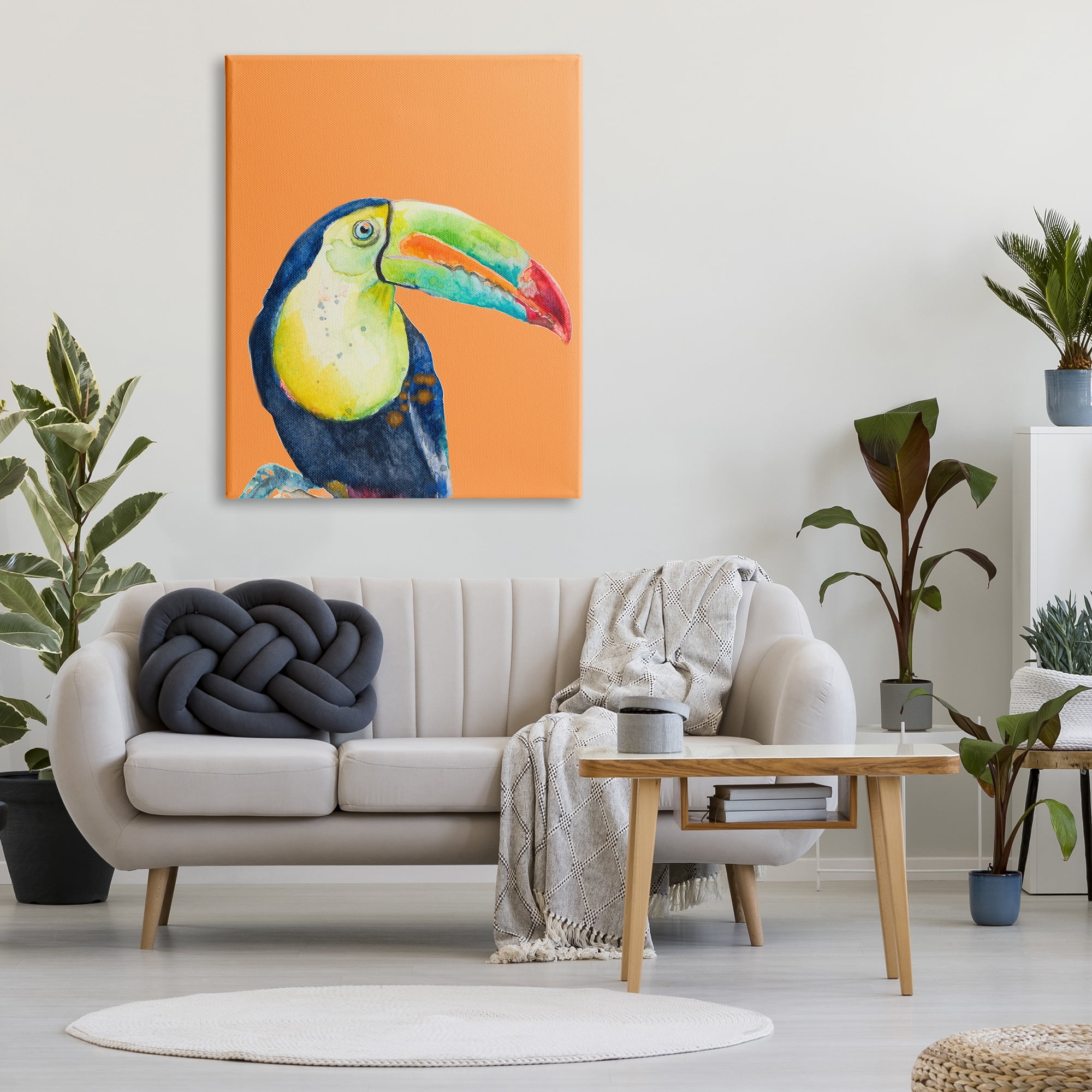 Stupell Industries Tropical Toucan Portrait Vivid Beak Rainforest Bird Graphic Art Gallery Wrapped Canvas Print Wall Art, Design by Patricia Pinto