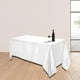 thumbnail image 3 of Mantel rectangular práctico y elegante de poliéster para decoración de mesa de comedor para fiestas Blanco, 3 of 9