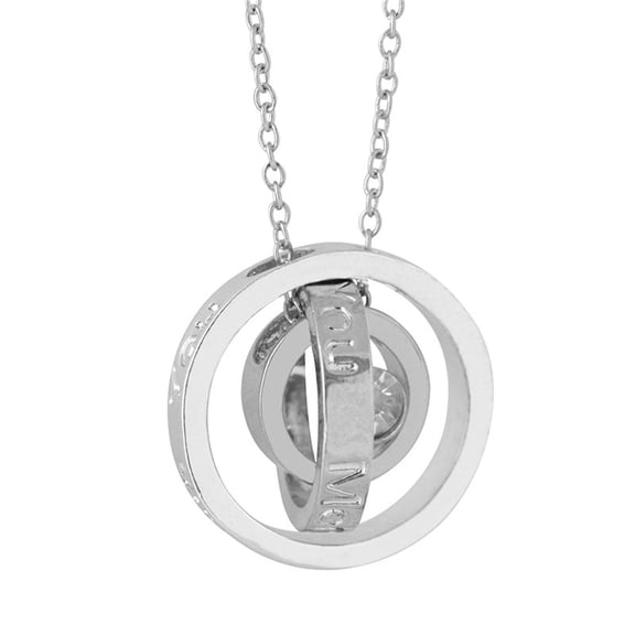 Fiaya Women Necklaces for Women,Mom Letters Heart Shaped Crystal Pendant Necklace Collarbone Chain Necklace Jewelry Gifts (E)