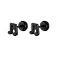 thumbnail image 3 of HOOUN Music Note Eighth Note Stud Earrings Gift For Music Lover-Black, 3 of 5