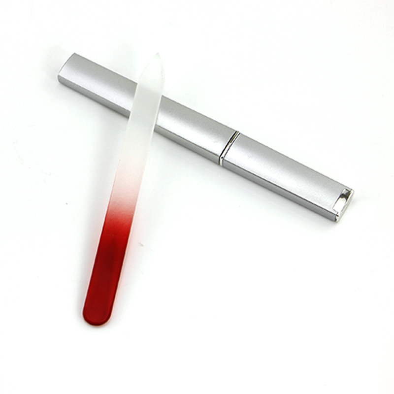 NEW Crystal Glass Finger Nail File with Case Pedicure Fingernail File