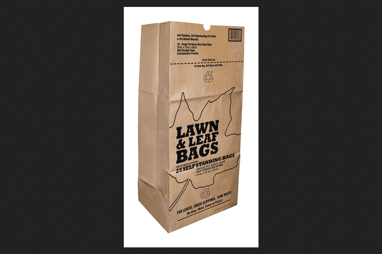 5 per package Ampac SOS30G Garbax 30 Gallon Paper Lawn and Leaf Bags