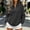 Dark Gray, variant on Women's Casual 1/4 Zip Stand Collar Pullover Sweatshirt Long Sleeve Relaxed Fit Solid Color Top with Side Pockets for Fall Winter Daily Wear