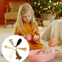 Raindrops 6pcs Hair Wig for Dolls Heat Resistant Synthetic Accessories Assorted Color