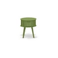 thumbnail image 4 of East West Furniture Nolan 3-Piece Wood King Bedroom Set in White & Clover Green, 4 of 7